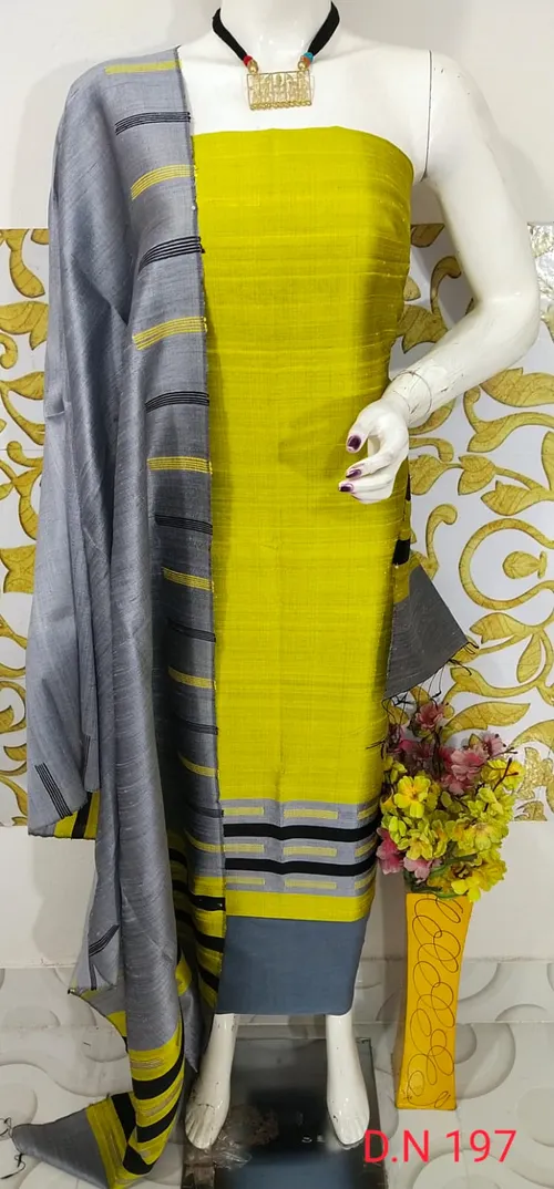 Elegant Tussar Dupion Salwar Suit